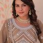 Sequin Bead Umbrella Anarkali Gown