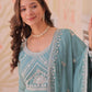 Sequin Bead Umbrella Anarkali Gown