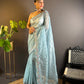 Sequin Scroll Embroidered Saree