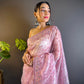 Sequin Scroll Embroidered Saree