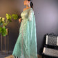Sequin Scroll Embroidered Saree