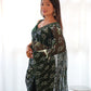 Sequin Green Embroidered Saree