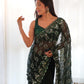 Sequin Green Embroidered Saree