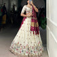 Khadi Cotton Embroidered Lehenga Set with Gaji Silk Dupatta