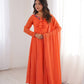 Yellow Floral Dot Anarkali
