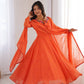 Yellow Floral Dot Anarkali