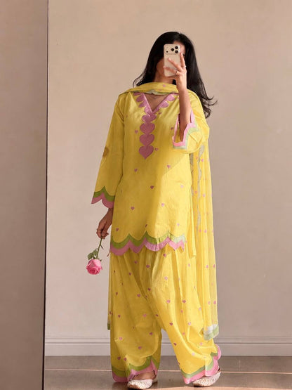 Ivory Embroidered Farshi Suit