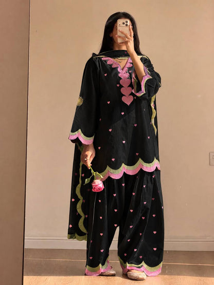 Ivory Embroidered Farshi Suit
