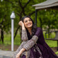 Embroidered Faux Georgette Gown with Dupatta