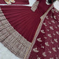 Embroidered Faux Georgette Gown with Dupatta