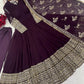 Embroidered Faux Georgette Gown with Dupatta