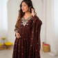 Mirror Sequin Embroidered Anarkali