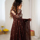 Mirror Sequin Embroidered Anarkali
