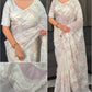 Ivory Turkish Organza Saree