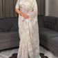 Ivory Turkish Organza Saree