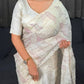 Ivory Turkish Organza Saree