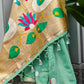 Zari Duck Motif Saree
