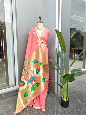 Zari Duck Motif Saree