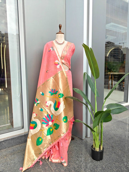 Zari Duck Motif Saree
