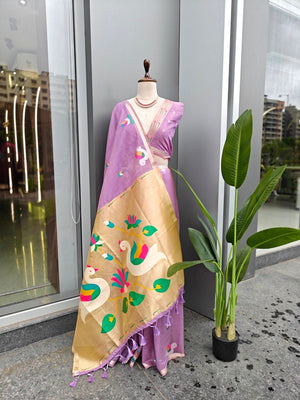 Zari Duck Motif Saree