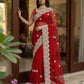 Beautiful Net Saree with Pearl Diamond Embroidery