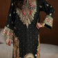 Black Paisley Embroidered Kaftan