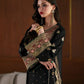 Black Paisley Embroidered Kaftan