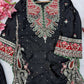 Black Paisley Embroidered Kaftan