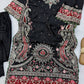 Black Paisley Embroidered Kaftan