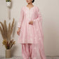 Blush Sequin Embroidered Suit Set