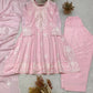Blush Sequin Embroidered Suit Set