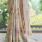 Floral Sequin Border Saree