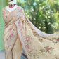 Floral Sequin Border Saree