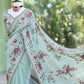 Floral Sequin Border Saree