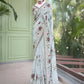 Floral Sequin Border Saree