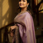 Embroidered Twill Net Saree