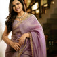 Embroidered Twill Net Saree