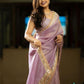 Embroidered Twill Net Saree