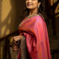 Embroidered Twill Net Saree