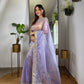 Embroidered Twill Net Saree