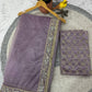 Embroidered Twill Net Saree