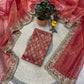 Embroidered Twill Net Saree