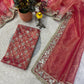 Embroidered Twill Net Saree