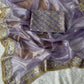 Embroidered Twill Net Saree