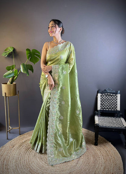 Sequin Malti Embroidery Saree