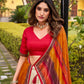 Tasar Silk Tie-Dye Printed Lehenga Choli Set with Dupatta – Festive Wear
