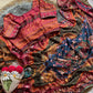 Rashmika Mandana Rust Mirror Print Saree