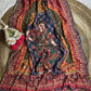 Rashmika Mandana Rust Mirror Print Saree