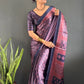 Ajrakh Print Crepe Saree