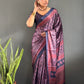 Ajrakh Print Crepe Saree